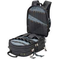75-Pocket Tool Backpacks, 13" L x 17-1/2" W, Black, Nylon Equipment World
