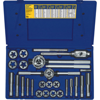 Hanson&reg; Fractional Tap & Hex Die Set, 25 Pieces Equipment World