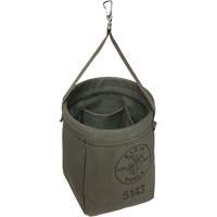 Tapered-Bottom Bag, 8" H, Canvas, Grey Equipment World