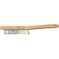 Brosses de nettoyage &agrave; manche recourb&eacute;, Acier inoxydable, 3 x 19 rangs de fils, Longueur 14" Equipment World
