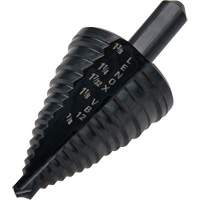 #12 Step Drill Bit, 7/8" - 1-3/8" , 3/8" Increments, High Speed Steel Equipment World