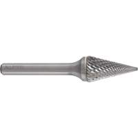 AllSteel Conical Shape Carbide Burr, SM-5, 1/2" Dia., 1/4" Shank, 7/8" Depth of Cut Equipment World