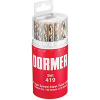 Jobber Drill Bit Set, 19 Pieces, High Speed Steel Equipment World