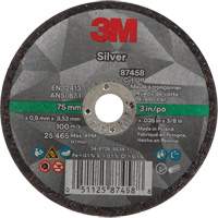 Silver Cut-Off Wheel, 3" x 0.04", 3/8"-24 Arbor, Type 1, Ceramic, 25645 RPM Equipment World