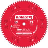 Trex&reg; Blade Cutting Saw Blade, 10", 72 Teeth, Plastic/Composite Decking Use Equipment World
