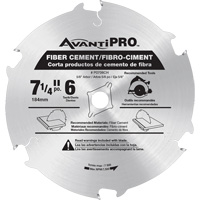 AvantiPro Cutting Saw Blade, 7-1/4", 6 Teeth, Fibre Cement Use Equipment World
