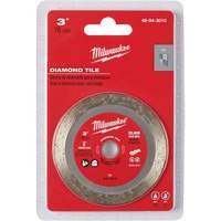 Tile Blade, 3" x 3/8" Arbor, Diamond, 20000 RPM Equipment World