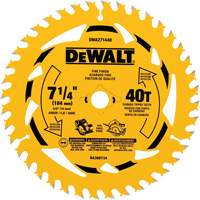 Circular Saw Blade, 7-1/4", 40 Teeth, Wood Use Equipment World