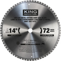 Chop Saw Blade, 14", 72 Teeth, Metal Use Equipment World