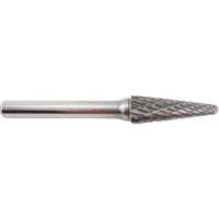 Taper Shape Carbide Shipyard Bur, 3/8" Dia., 1/4" Shank, 1-1/16" Depth of Cut Equipment World