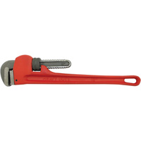Pipe Wrench, 2-1/2" Jaw Capacity, 18" Long, Powder Coated Finish, None Handle Equipment World