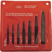 ISE-7 7-Piece Square Screw Extractor Set, For Screw Size 1/8" - 9/16" Equipment World
