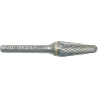 L4-D JET-KUT&reg; Taper Shape Burr with Radius End, 1/4" Dia., 1/4" Shank, 1-1/8" Depth of Cut Equipment World