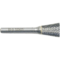 Inverted Cone Shape Burr, 3/8" Dia., 1/4" Shank, 3/8" Depth of Cut Equipment World
