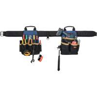 20 Pocket Tool Belt Combo, Polyester, Black Equipment World