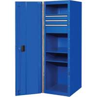 RX Series Side Cabinet, 3 Drawers, 19" W x 25" D x 61" H, Blue TEQ494 | Equipment World