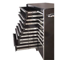 RX Series Rolling Tool Cabinet, 12 Drawers, 55" W x 25" D x 46" H, Black TEQ500 | Equipment World