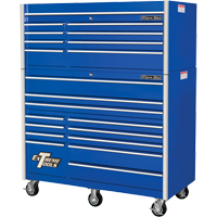 RX Series Rolling Tool Cabinet, 12 Drawers, 55" W x 25" D x 46" H, Blue TEQ501 | Equipment World