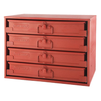 Compartment Rack With 4 Compartment Boxes, 4 Slots, 20-1/2" W x 12-1/2" D x 14-5/8" H, Red TEQ520 | Equipment World
