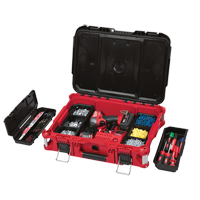 Packout Tool Box, 22" x 16" x 7", Black/Red Equipment World