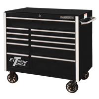 RX Series Rolling Tool Cabinet, 11 Drawers, 41-1/2" W x 25-1/2" D x 40-1/2" H, Black TEQ763 | Equipment World