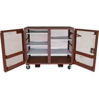 Armoire mobile en treillis, Acier, 49 pi³, Rouge Equipment World