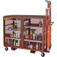Armoire mobile en treillis, Acier, 49 pi³, Rouge Equipment World