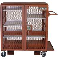 Mobile Mesh Cabinet, Steel, 37 Cubic Feet, Red TEQ806 | Equipment World