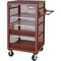 Mobile Mesh Cabinet, Steel, 22 Cubic Feet, Red Equipment World