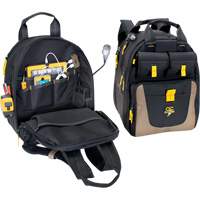 E-Charge Back Pack, 15" L x 10-1/2" W, Black, Polyester Equipment World