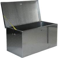 Aluminum Treadplate Portable Tool Box, 25-1/16" D x 49-1/4" W x 24" H, Silver Equipment World