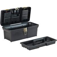 2000 Series Tool Box with Tray, 16" W x 7-1/10" D x 8-1/10" H, Black/Yellow Equipment World