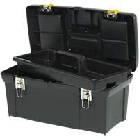 2000 Series Tool Box with Tray, 24" W x 11-1/4" D x 11" H, Black/Yellow Equipment World