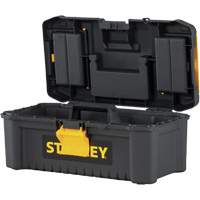 Essential&reg; Tool Box with Tray, 12-1/2" W x 7-3/8" D x 5-1/8" H, Black/Yellow Equipment World