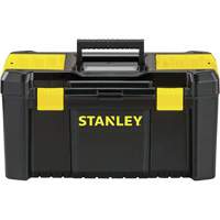 Essential&reg; Tool Box with Tray, 19" W x 9-7/8" D x 9-3/4" H, Black/Yellow Equipment World