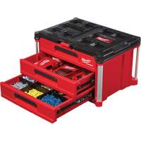 Packout 3-Drawer Tool Box, 16-1/3" x 14-1/3" x 22-1/5", Black/Red Equipment World