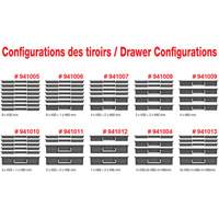 Coffre &agrave; outils mobile avec tiroirs, 8 tiroirs, 22-4/5" la x 15" p x 18" h, Noir Equipment World