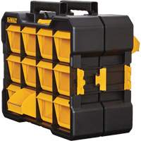 Flip-Bin Organizer, 3-7/8" W x 17-3/4" D x 13-7/8" H, Black/Yellow Equipment World