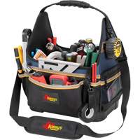 Porte-outils &eacute;lectrique/CHVAC &agrave; base moul&eacute;e, Polyester balistique, 20 pochettes, Noir/Bleu Equipment World