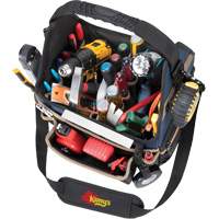 Porte-outils &eacute;lectrique/CHVAC &agrave; base moul&eacute;e, Polyester balistique, 20 pochettes, Noir/Bleu Equipment World