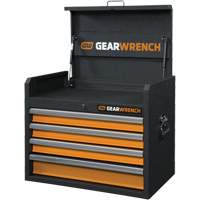 GSX Series Tool Chest, 26" W, 4 Drawers, Black/Orange Equipment World