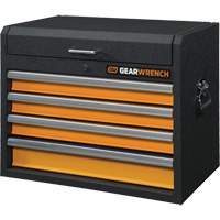 GSX Series Tool Chest, 26" W, 4 Drawers, Black/Orange Equipment World