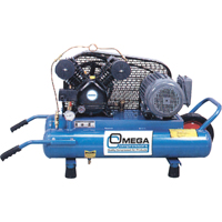 Contractor Series Air Compressors, Electric, 6.6 Gal. (8 US Gal), 125 PSI, 115/1 V Equipment World