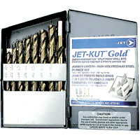 GF21R Jet-Kut&reg; Gold Super Premium Drill Bit Set, 21 Pieces, Steel Equipment World