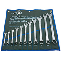 11-Piece SAE Raised Panel Combination Wrench Set, Combination, 11 Pieces, Imperial Equipment World