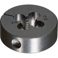 Round Adjustable Die, Bright Finish, 9/16"-18 Thread, High Speed Steel Equipment World