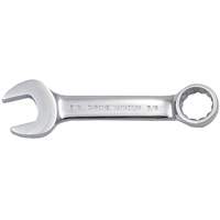 Fully Polished Stubby Combination Wrench, 12 Point, 3/8", Chrome Finish Equipment World