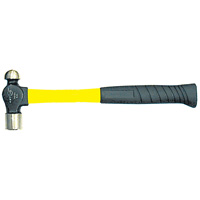 Heavy-Duty Fibreglass Handle Ball Pein Hammer, 8 oz. Head Weight, Plain Face, Cushion Handle Equipment World