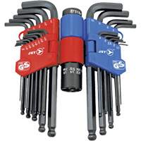 JBHK-22SM Ball Nose Hex Key Set, 22 Pcs., Metric & Imperial Equipment World