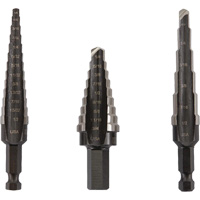 Unibit&reg; Step Drill Set, 3 Pieces, High Speed Steel Equipment World